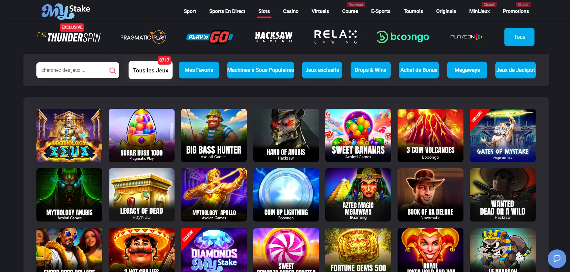 Mystake casino jeux
